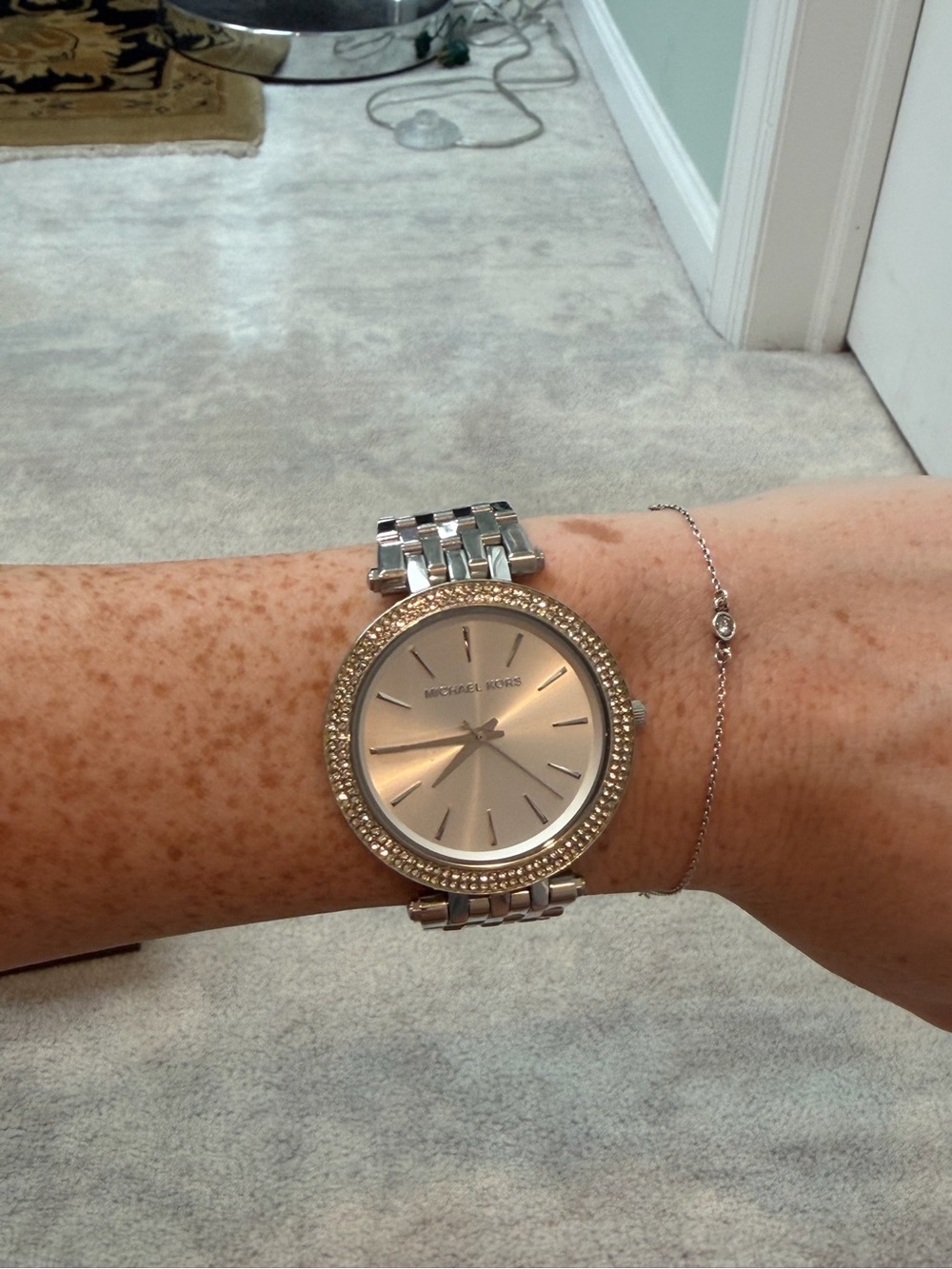 Michael Kors Silver-Tone Crystal Bezel Watch - Picture 5 of 6
